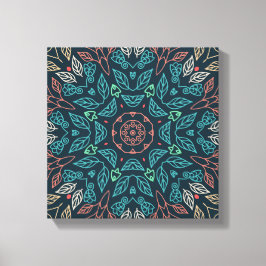 Line Drawing Colorful Abstract Calm Home Wall Art キャンバスプリント