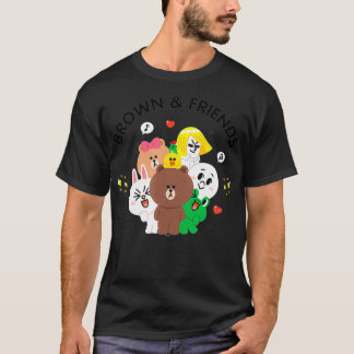 Line Friends Brown and Friendsグループ Tシャツ