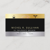 Line Insurance Agent Home数々の自動ビジネスカード 名刺 (正面)