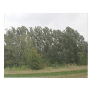 Line of Leanning Trees Landscape Notepad ノートパッド