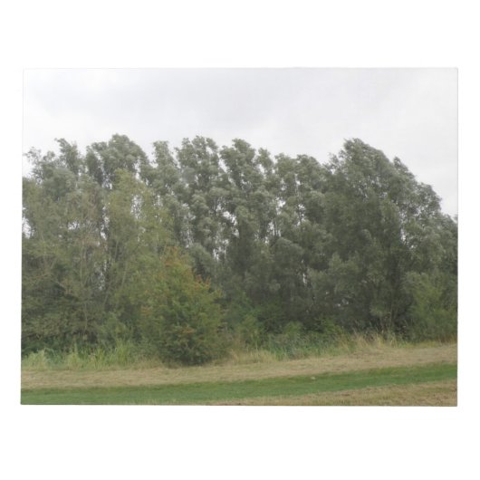 Line of Leanning Trees Landscape Notepad ノートパッド (正面)