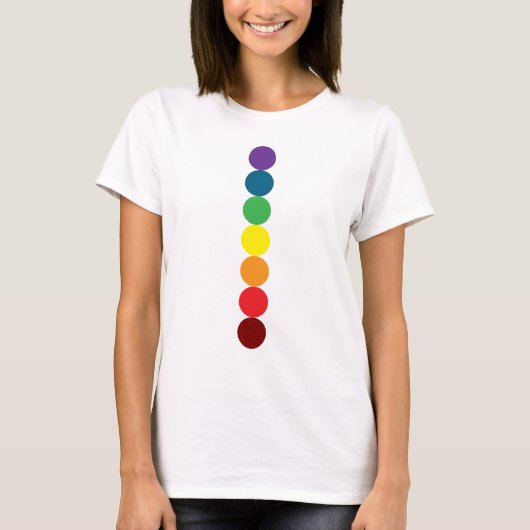 line of rainbow circle chakra tシャツ (正面)