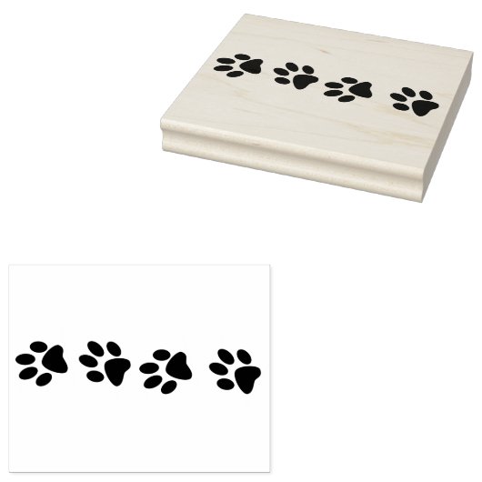 Line of solid Cat Paw prints  ラバースタンプ (押印)