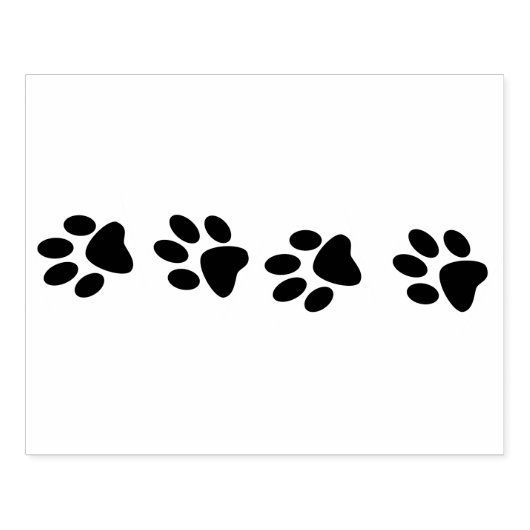 Line of solid Cat Paw prints  ラバースタンプ (インプリント)