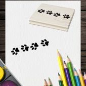 Line of solid Cat Paw prints  ラバースタンプ