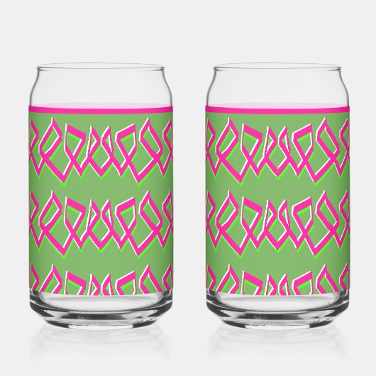 Line of Squares Soda Glass ガラス缶 (左)