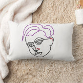 Line Sketch Throw Pillow クッション (ブランケット)