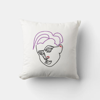 Line Sketch Throw Pillow クッション