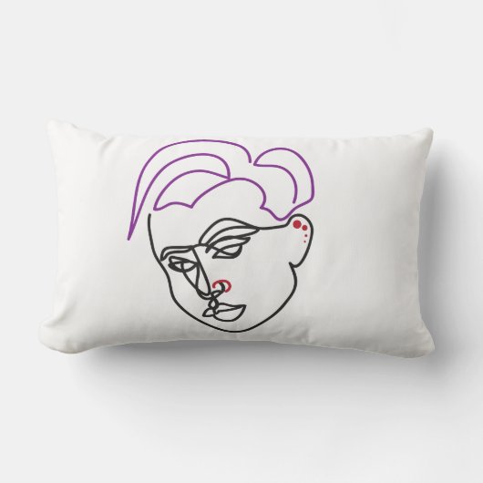Line Sketch Throw Pillow クッション (正面)