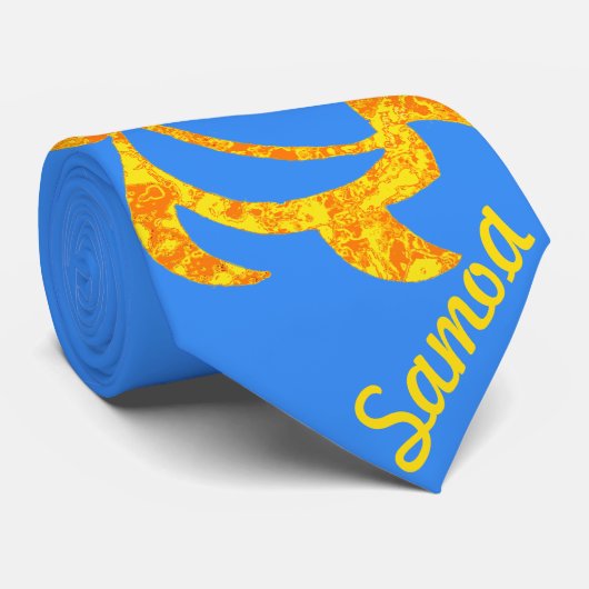 LineAの黄色の抽象芸術Honu ネクタイ (ロール)