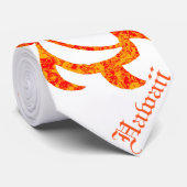 LineAオレンジハワイ抽象的なHonu ネクタイ (ロール)