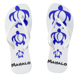 LineA Mahaloの青Honu ビーチサンダル