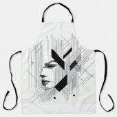 Linear Abstract Portrait エプロン (正面)