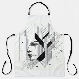 Linear Abstract Portrait  エプロン