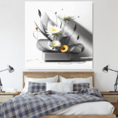 Linear Bloom in Metal キャンバスプリント (インサイチュ (寝室))