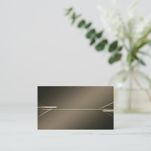 Linear Gold Business Card Template 名刺 (スタンド正面)
