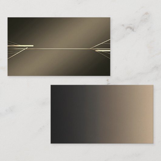 Linear Gold Business Card Template 名刺 (正面/裏面)