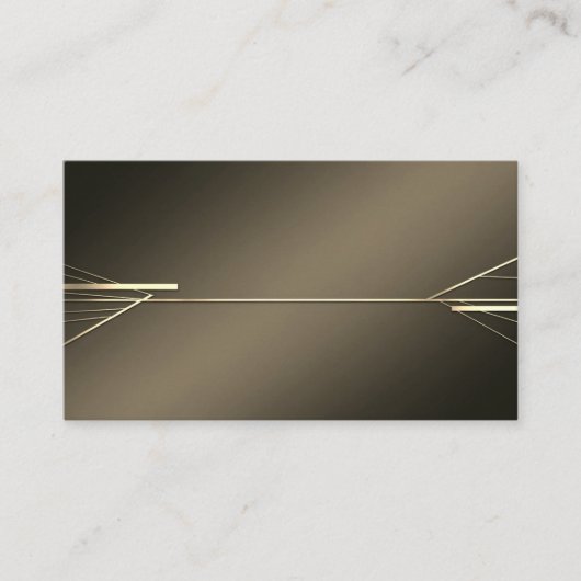 Linear Gold Business Card Template 名刺 (正面)