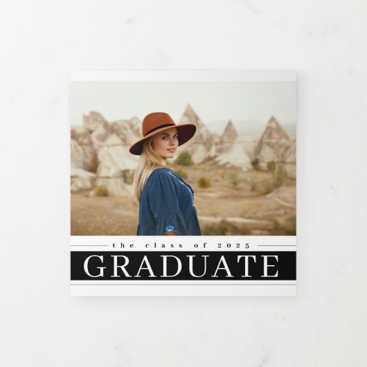 Linear Graduate 数々の Photo Three Fold発表 三つ折り案内状 (カバー)