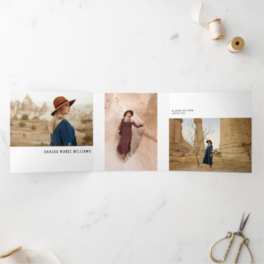 Linear Graduate 数々の Photo Three Fold発表 三つ折り案内状 (内部)