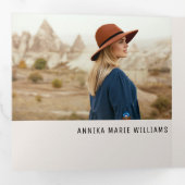 Linear Graduate 数々の Photo Three Fold発表 三つ折り案内状 (内部最初)