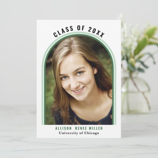 Linear Green Arch Photo Graduation発表 招待状 (スタンド正面)