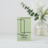 Linear Lines Business Card、Sage 名刺 (スタンド正面)