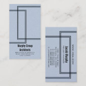 Linear Lines Business Card、Serene Blue 名刺 (正面/裏面)