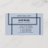 Linear Lines Business Card、Serene Blue 名刺 (裏面)