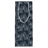 Linear Orchid | Botanical Floral Charcoal ワインギフトバッグ (裏面)