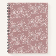 Linear Orchid | Elegant Botanical Dusty Pink