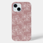 Linear Orchid | Elegant Botanical Dusty Pink Case-Mate iPhoneケース (裏面)