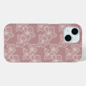 Linear Orchid | Elegant Botanical Dusty Pink Case-Mate iPhoneケース (裏面 (横))