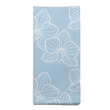 Linear Orchid | Elegant Botanical Sky Blue