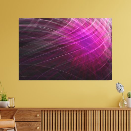 Linear Pattern Purple - Canvas Print キャンバスプリント (インサイチュ (リビング))