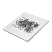 Lineartのコイの入れ墨のセラミックタイル タイル (側面)