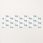 Lineart butterfly green  ヨガマット (裏面(横))