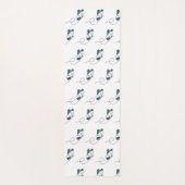 Lineart butterfly green  ヨガマット (裏面)