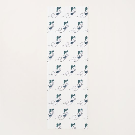 Lineart butterfly green  ヨガマット (裏面)