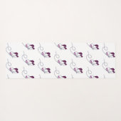 Lineart butterfly purple  ヨガマット (裏面(横))