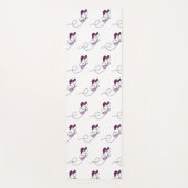 Lineart butterfly purple  ヨガマット (正面)