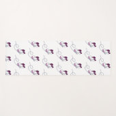 Lineart butterfly purple  ヨガマット (正面(横))