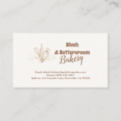 Lineart Elegant Pastel Bakery Branding 名刺 (裏面)