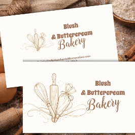 Lineart Elegant Pastel Bakery Branding 名刺