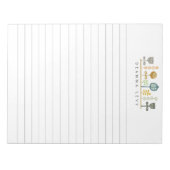 Lined モダン Artパーソナライズされた Businessメモ帳 ノートパッド (正面)