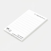 Lined Large 4"x6" Notes for Veterinarians ポストイット (アングル)