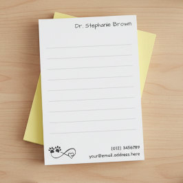 Lined Large 4"x6" Notes for Veterinarians ポストイット
