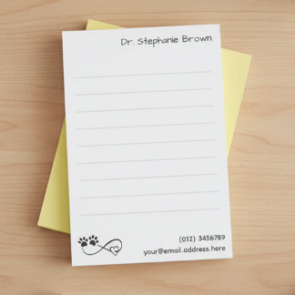 Lined Large 4"x6" Notes for Veterinarians ポストイット