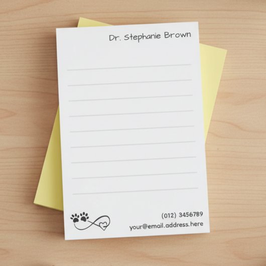 Lined Large 4"x6" Notes for Veterinarians ポストイット