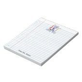 Lined paper Art teacher notepad ノートパッド (回転)